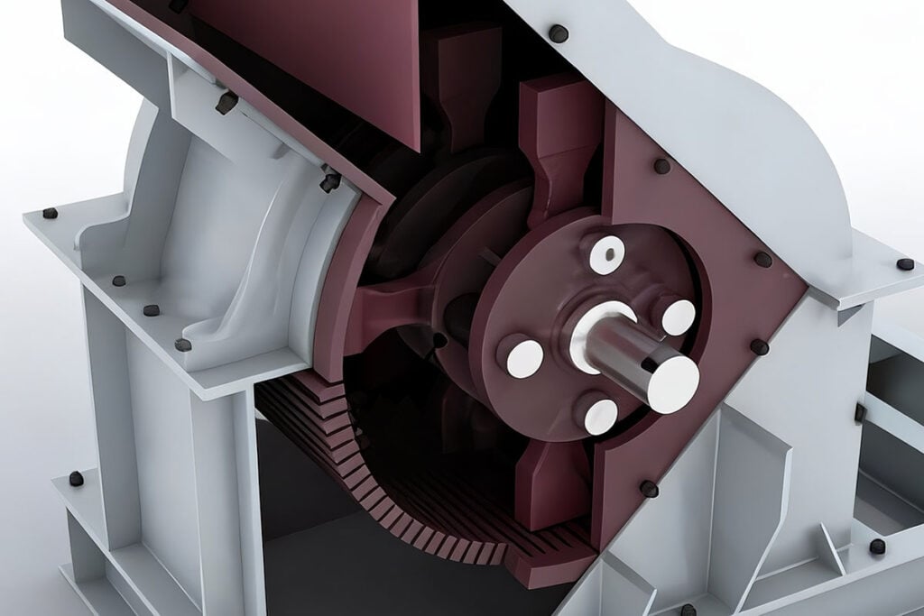 Struktur Internal Mesin Hammermill Crusher