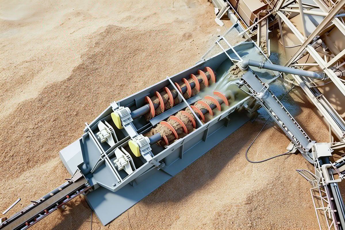 Aplikasi Mesin Pencuci Pasir Spiral