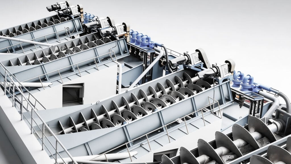 Mesin Pencuci Pasir Spiral Di Lokasi