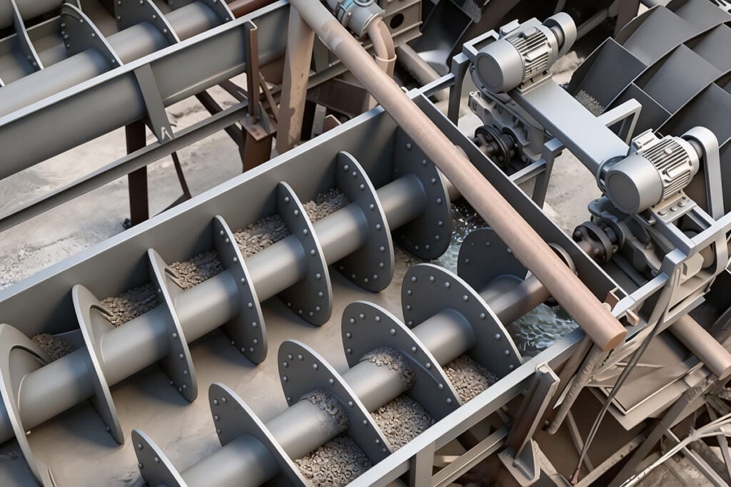 Prinsip Kerja Mesin Pencuci Pasir Spiral